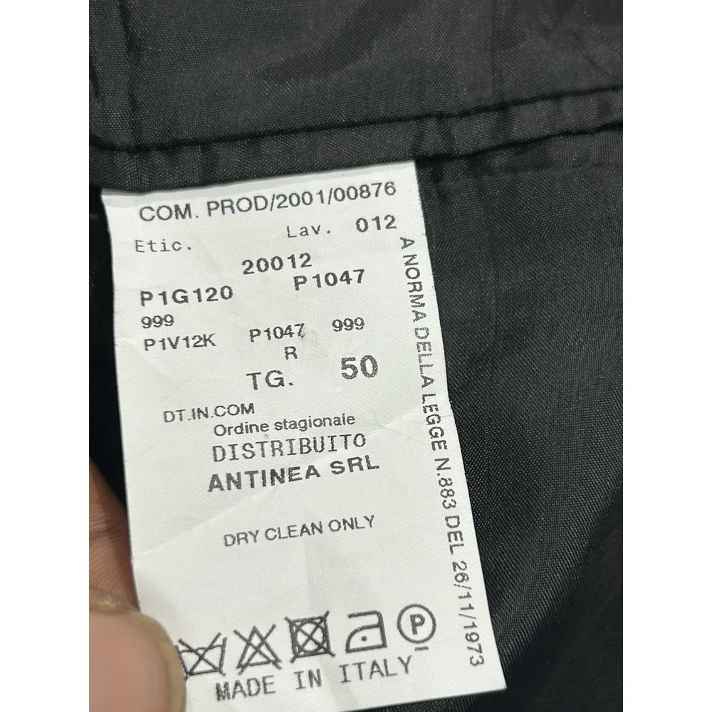 Emporio Armani Mens Black Virgin Wool Blazer Suit Jacket IT 50 US 40R Italy